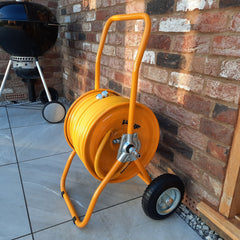 V-TUF MANUAL WIND - HOSE REEL TROLLEY FITTED WITH 50m 1/2 Washflex Pro Hose